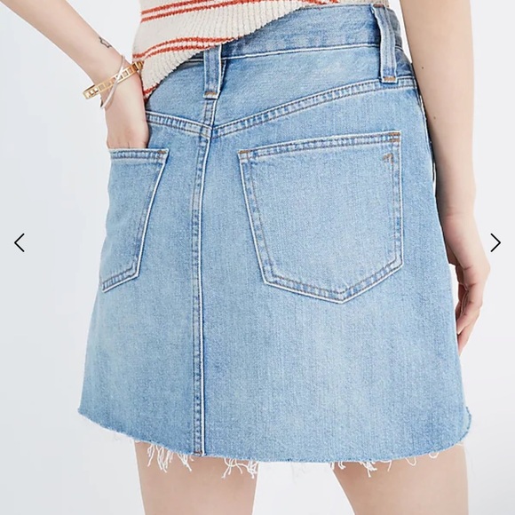NWT Madewell Rigid Denim A-Line Skirt - Picture 3 of 3
